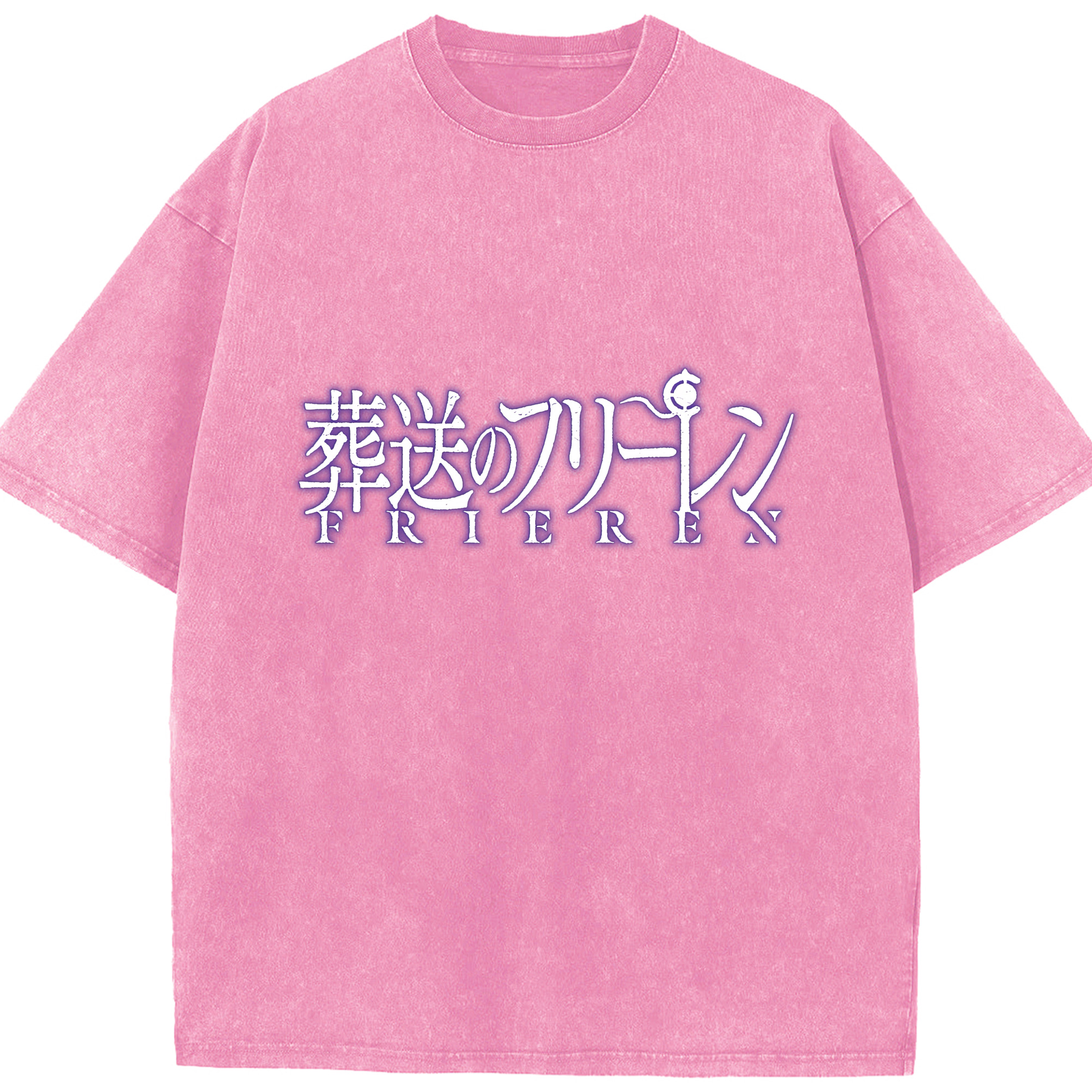 （画像用） 葬送のフリーレン Frieren 綿100% ヴィンテージ風 半袖Tシャツ（フロントプリント）